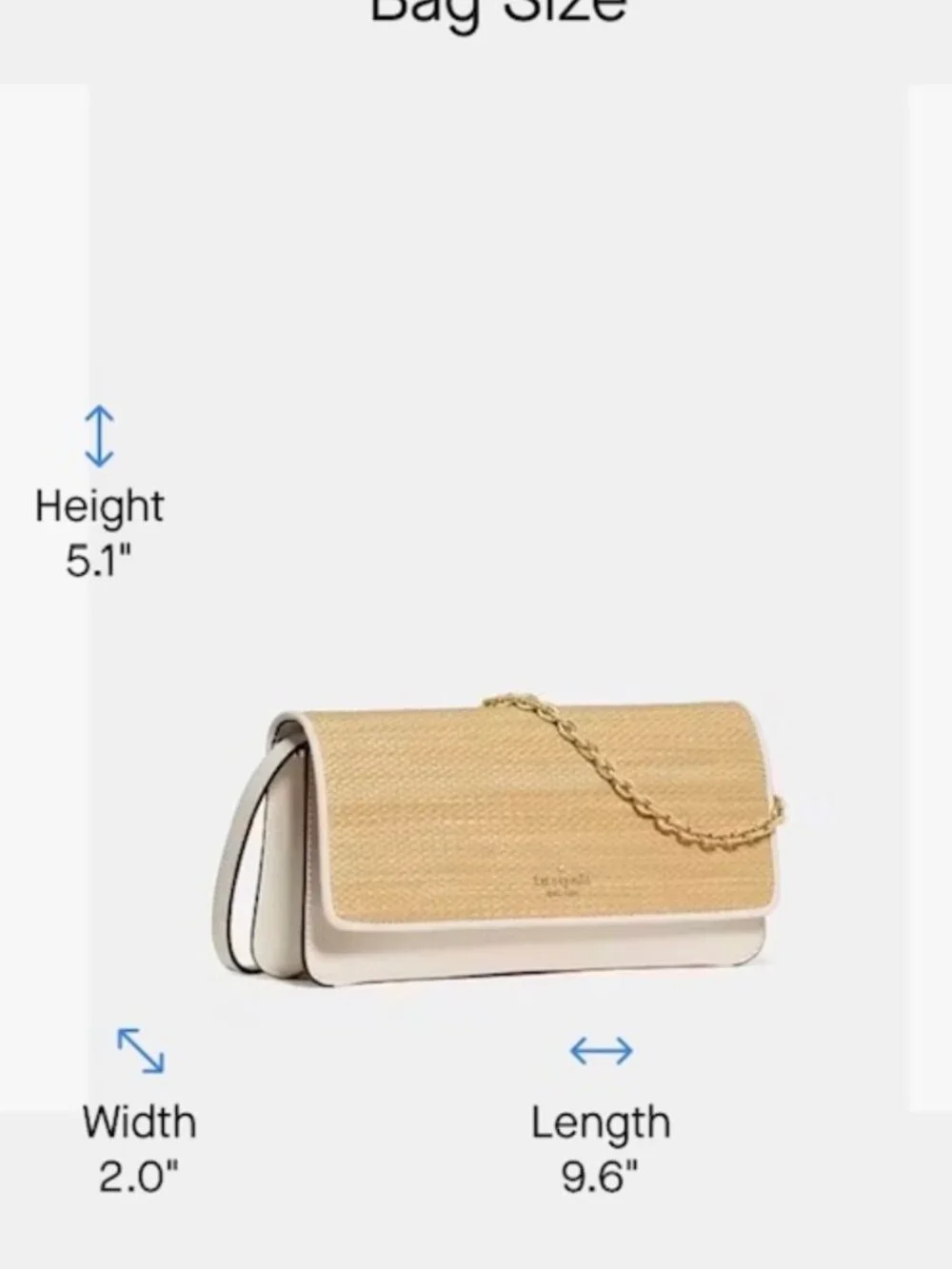 ♠️ NWT Kate Spade Ivy Straw Flap Crossbody Bag Natural White Leather Convertible